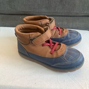Size 12 munchkins little boy easy on and off Pat shoes what are